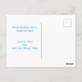 Weltfrieden. Winter Wonderland Tree of Peace Postkarte (Rückseite)