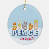 Weltfrieden Woodland Animals Keramik Ornament (Links)