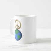 Weltfrieden Word Puzzle Kaffee Tasse (Vorderseite Links)