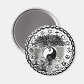 Weltfrieden Yin Yang Magnet (Vorderseite/Rückseite)