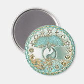 Weltfrieden Yin Yang Magnet (Vorderseite/Rückseite)