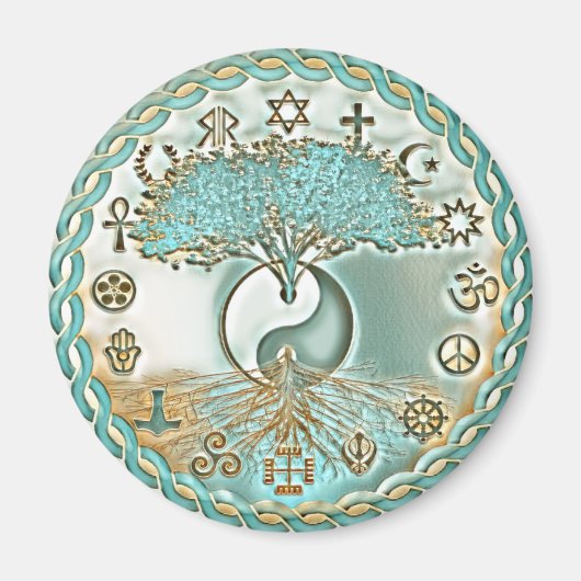 Weltfrieden Yin Yang Magnet (Vorne)