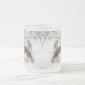 Weltfrieden - zwei Hirsche in schneebedeckten Wäld Mattglastasse (Mittel)