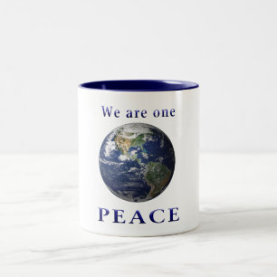 Weltfrieden Zweifarbige Tasse