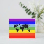 Weltfriedenflagge Postkarte (Stehend Vorderseite)