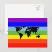 Weltfriedenflagge Postkarte (Vorne/Hinten)