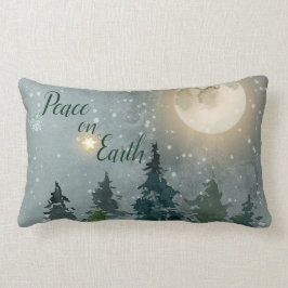 Weltfriedenmoderner Watercolor-Weihnachtsfeiertag Lendenkissen