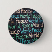 Weltfriedenserfarbene Liebe Friedlich Button (Vorderseite)