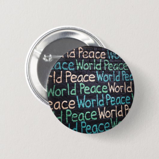 Weltfriedenserfarbene Liebe Friedlich Button (Vorne & Hinten)