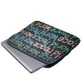 Weltfriedenserfarbene Liebe Friedlich Laptopschutzhülle (Vorne Knopf)
