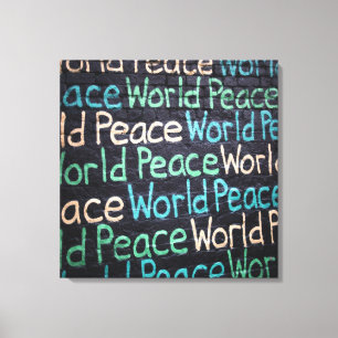 Weltfriedenserfarbene Liebe Friedlich Leinwanddruck