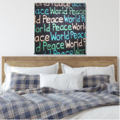 Weltfriedenserfarbene Liebe Friedlich Leinwanddruck (Insitu (Schlafzimmer))