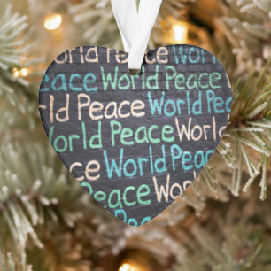 Weltfriedenserfarbene Liebe Friedlich Ornament