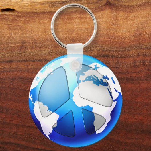 WELTFRIEDENSGLOBE SCHLÜSSELANHÄNGER (Vorderseite)