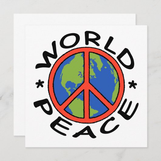 Weltfriedenskarte (Vorne/Hinten)