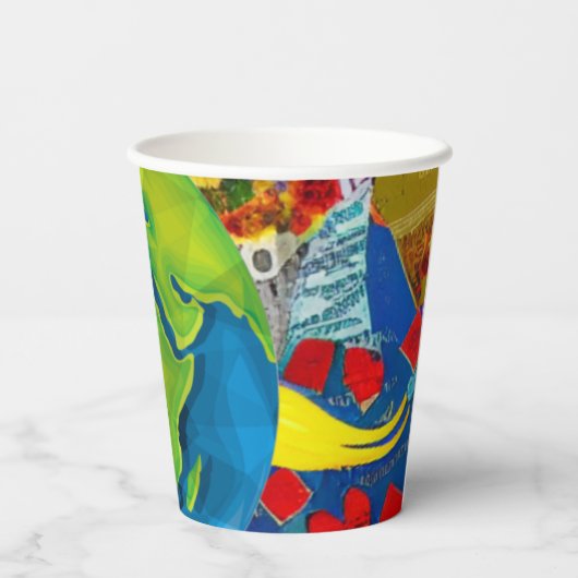 Weltfriedenspapiere Pappbecher (Rückseite)