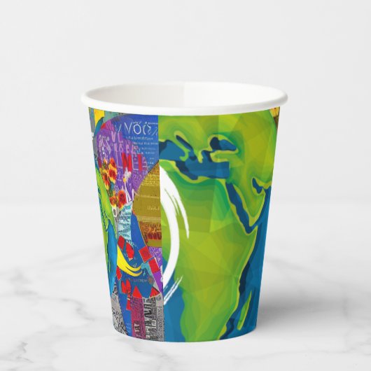 Weltfriedenspapiere Pappbecher (Links)