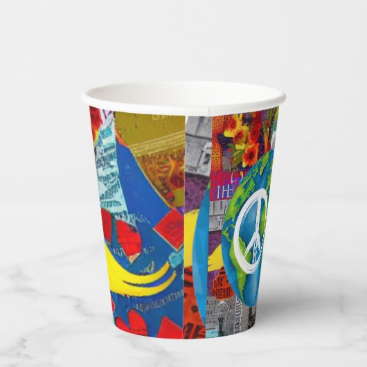 Weltfriedenspapiere Pappbecher (Rechts)