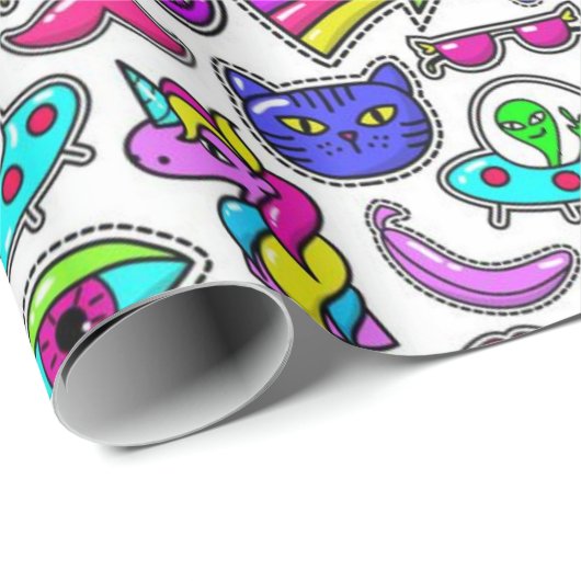 Weltfriedenspattern Geschenkpapier (Rolleneckpunkt)