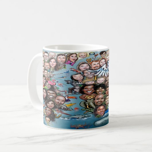 Weltfriedensplan Kaffeetasse (Vorderseite Links)