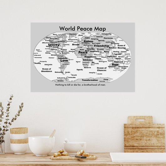 Weltfriedensplan - Nichts zu Die Poster (Küche)