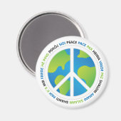 Weltfriedensprache Magnet (Vorderseite/Rückseite)