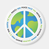 Weltfriedensprache Magnet (Vorne)