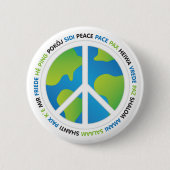 Weltfriedensprachen Button (Vorderseite)