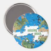 Weltfriedenspuzzle Magnet (Vorderseite/Rückseite)