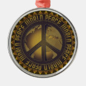 Weltfriedensschmuck Ornament Aus Metall (Vorne)