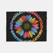 Weltfriedensstifter Sonnenblumenblumengestelle Fleecedecke (Vorderseite (Horizontal))