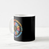 Weltfriedensstifter Sonnenblumenblumengestelle Kaffeetasse (Vorderseite Links)
