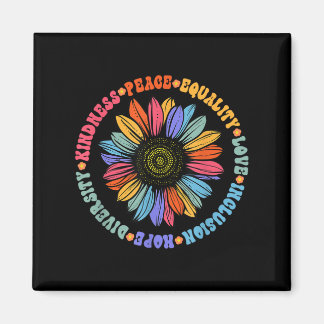 Weltfriedensstifter Sonnenblumenblumengestelle Magnet