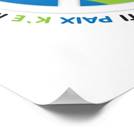 Weltfriedenssyndiksprache Poster (Ecke)