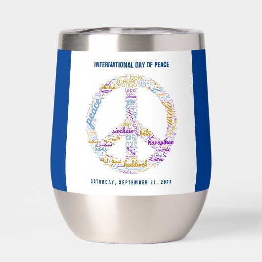 Weltfriedenstag - ein Zeichen für Frieden (Rückseite)