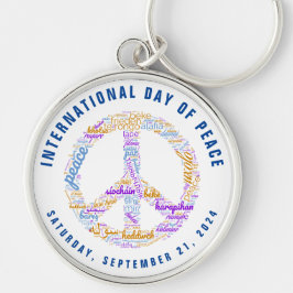 Weltfriedenstag - ein Zeichen für Frieden Schlüsselanhänger