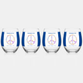 Weltfriedenstag - ein Zeichen für Frieden Weinglas Ohne Stiel (Vorderseite)