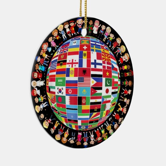 Weltfriedenstag Keramik Ornament (Rechts)