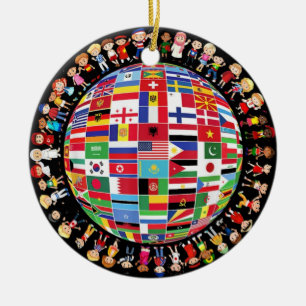 Weltfriedenstag Keramik Ornament