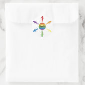 Weltfriedensticker Runder Aufkleber (Tasche)