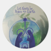 Weltfriedensticker Runder Aufkleber (Vorderseite)