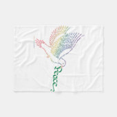 Weltfriedenstochter Fleecedecke (Vorderseite (Horizontal))