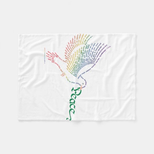 Weltfriedenstochter Fleecedecke (Vorderseite (Horizontal))