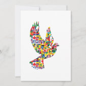 Weltfriedenstove aus internationalen Flaggen Einladung (Vorderseite)