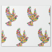 Weltfriedenstove aus internationalen Flaggen Geschenkpapier (Flach)