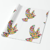 Weltfriedenstove aus internationalen Flaggen Geschenkpapier (Ungerollt)