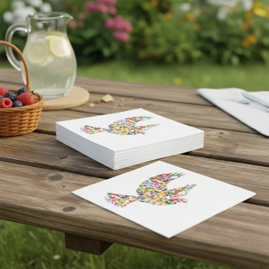 Weltfriedenstove aus internationalen Flaggen Serviette