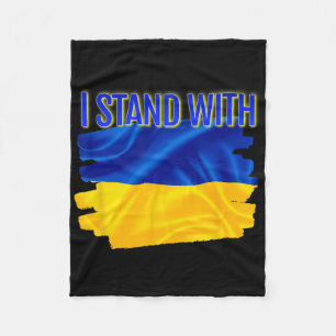 Weltfriedensunterstützung Ukrainische Flagge Ich s Fleecedecke