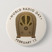 Weltfunktag Button (Vorderseite)