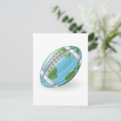 Weltfußballkonzept Postkarte (Stehend Vorderseite)